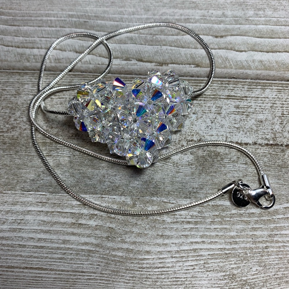 Handmade Swarovski Crystal ❤️ “Crystal AB” Pendant